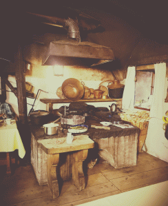 The smoky kitchen itself.